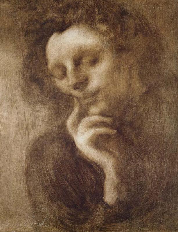 Eugene Carriere La Tendresse oil painting image